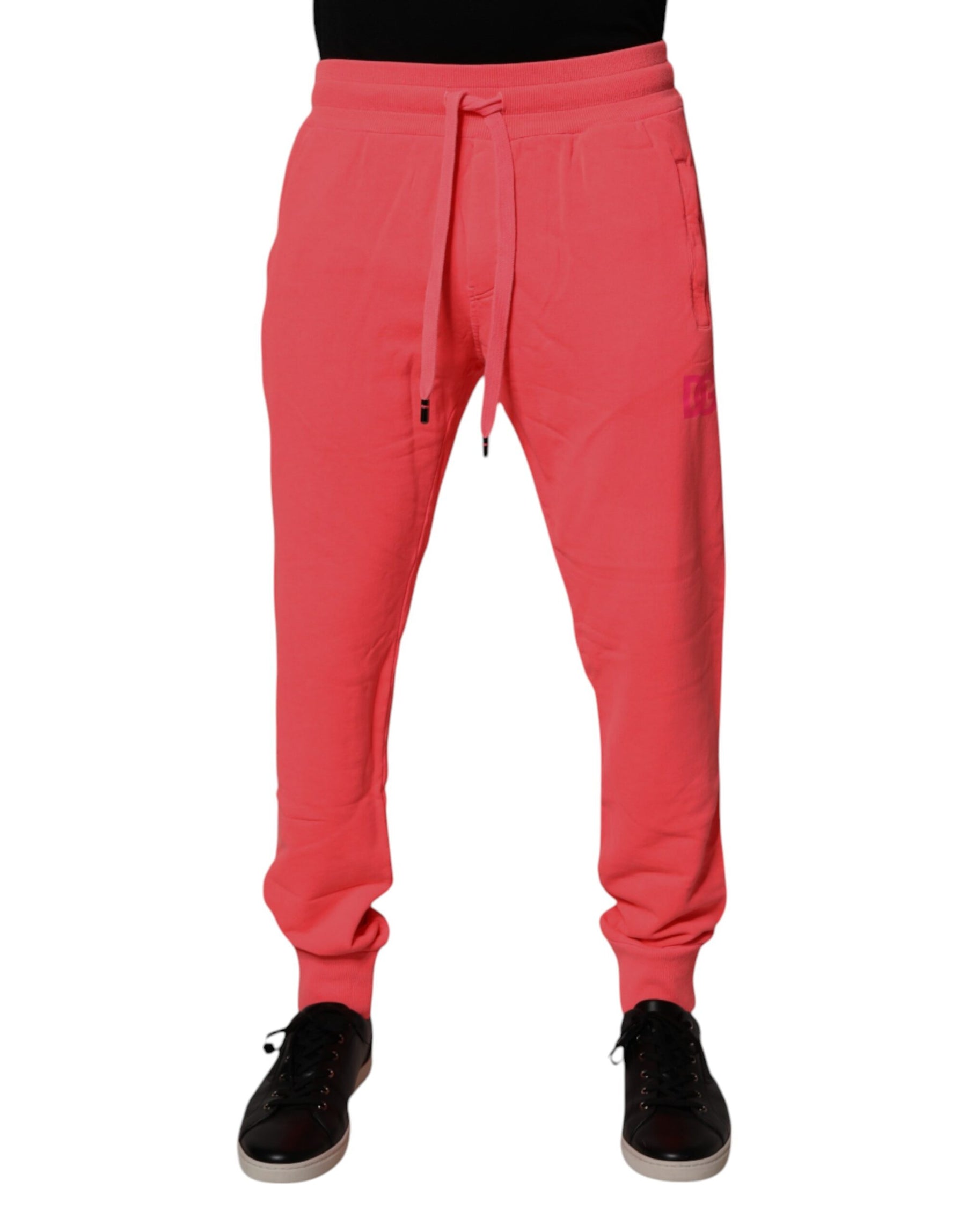 Dolce & Gabbana Neon Red Cotton Jogger Men Sweatpants Pants | Regal Royce