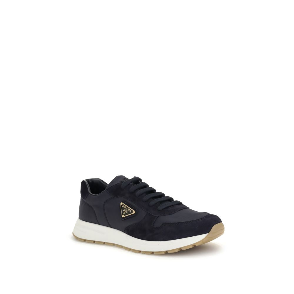 Prada Blue Recycled Polyamide Athletic Sneakers