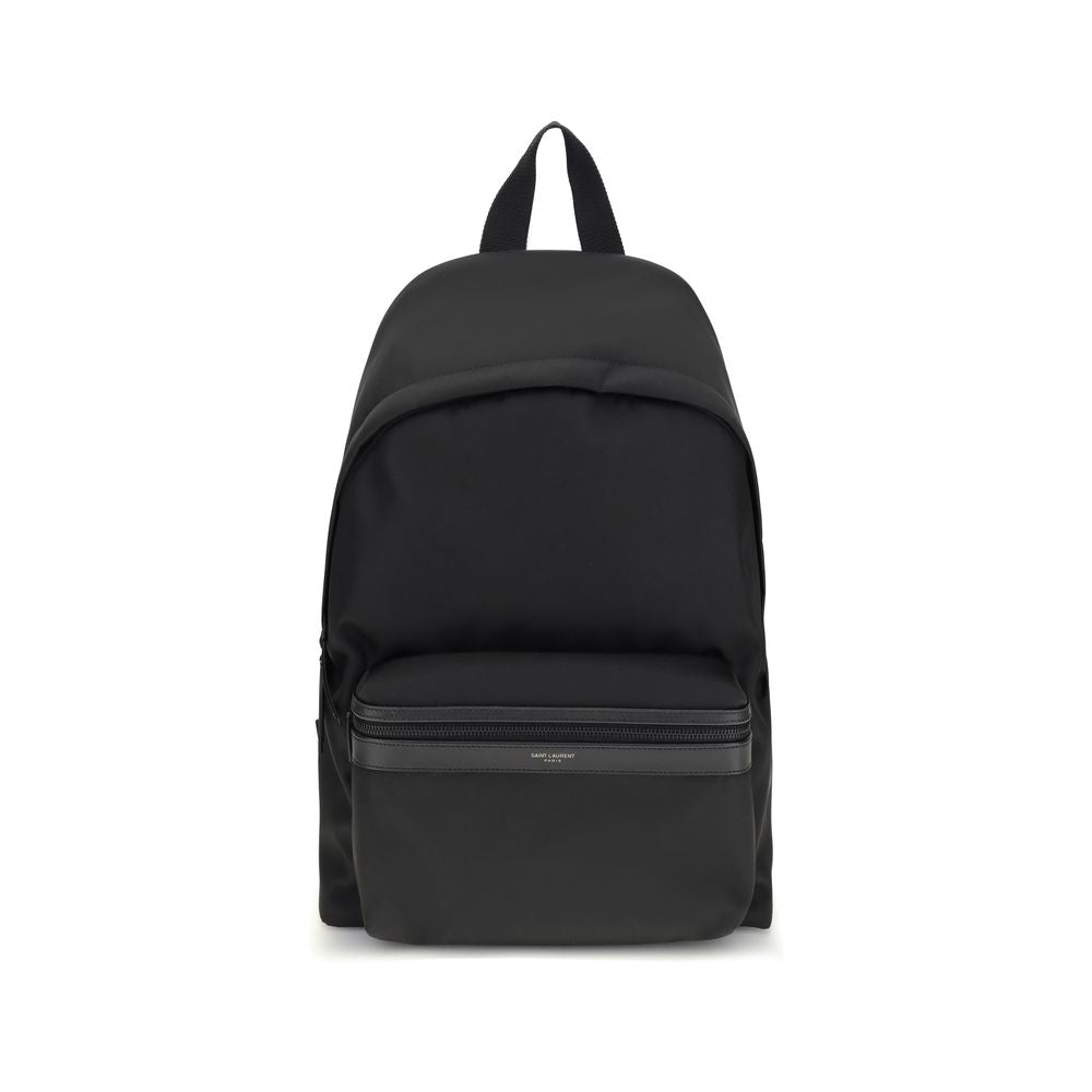 Saint Laurent Black Recycled Polyamide Backpack | Regal Royce