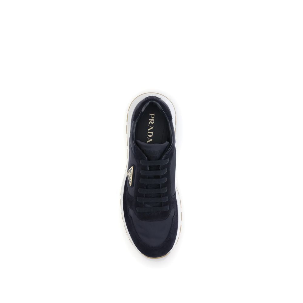 Prada Blue Recycled Polyamide Athletic Sneakers | Regal Royce