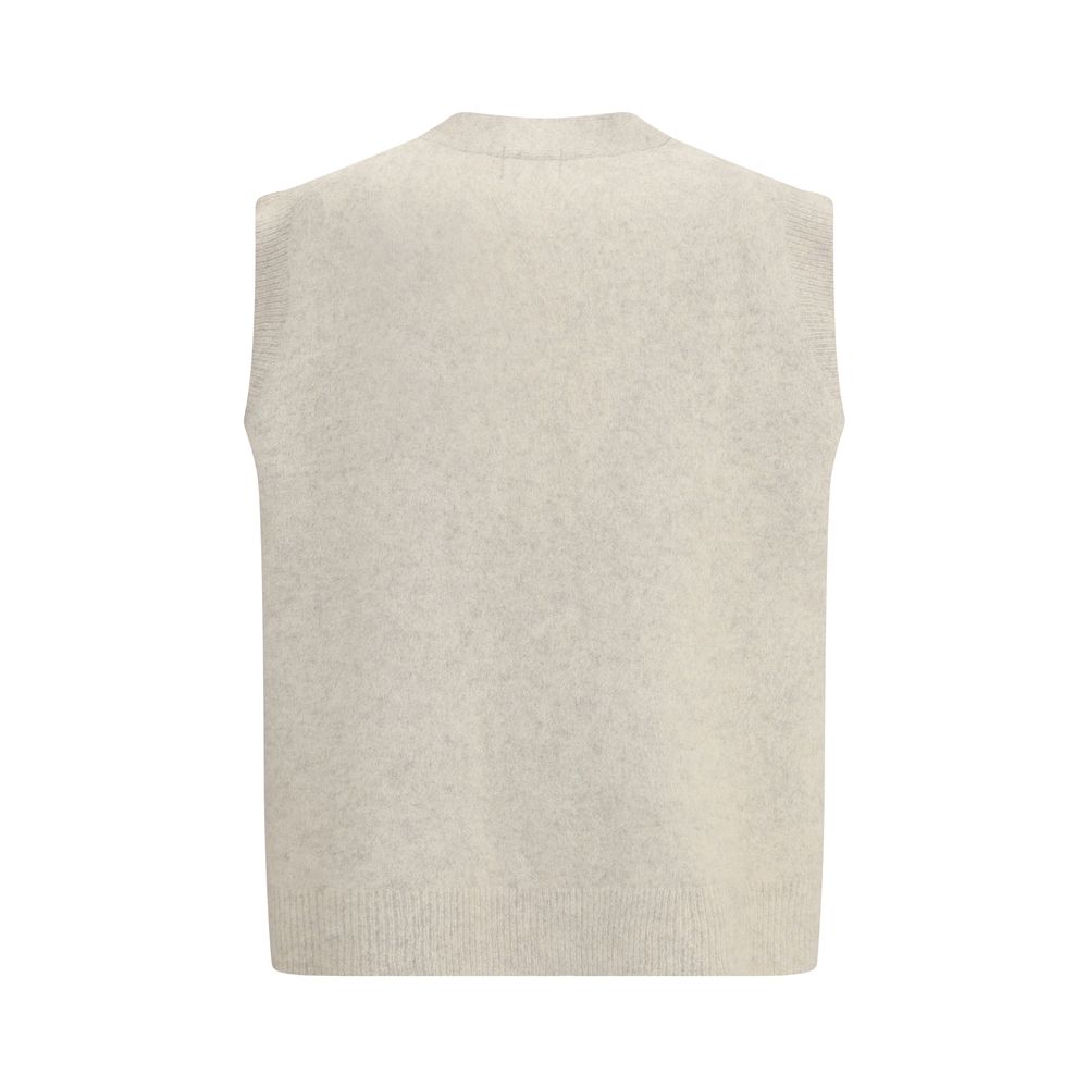 P.A.R.O.S.H. Cream Raccoon Fur Sleveless Jacket | Regal Royce