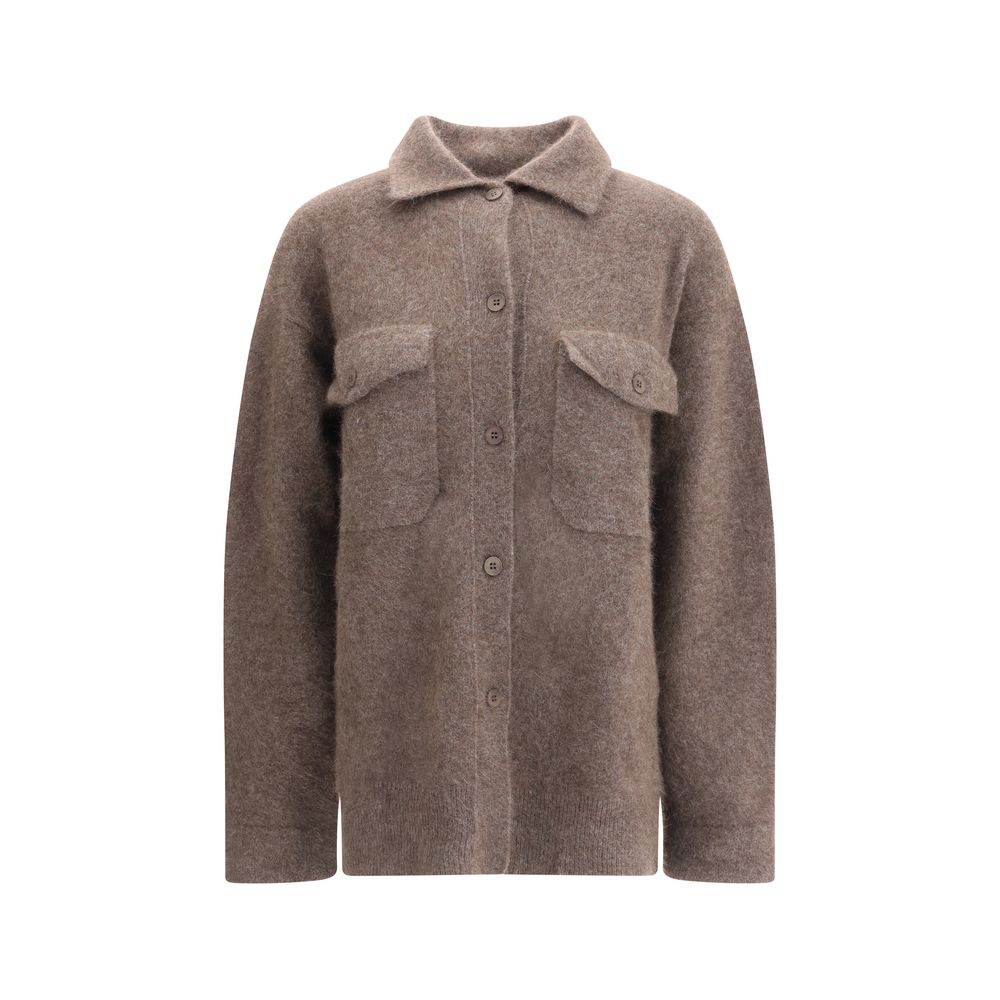 P.A.R.O.S.H. Brown Raccoon Fur Cardigan | Regal Royce