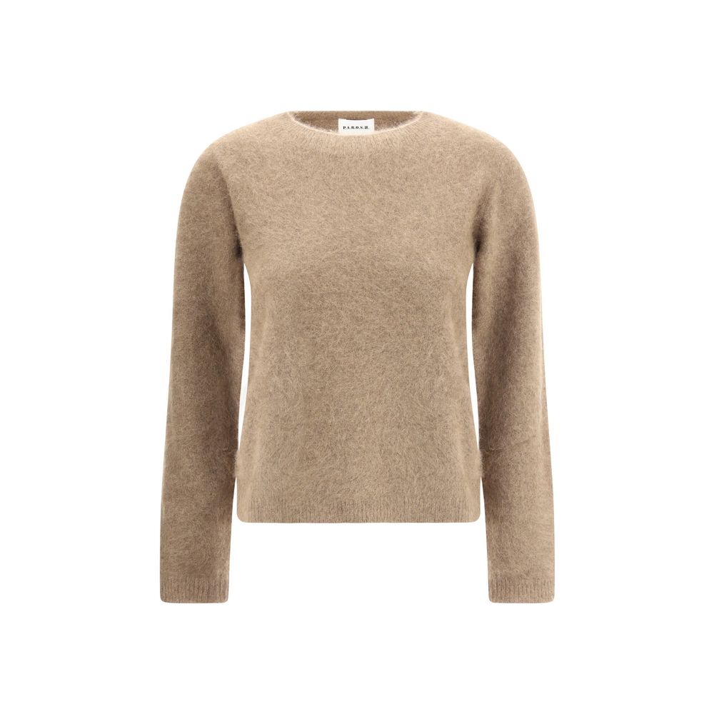 P.A.R.O.S.H. Beige Raccoon Fur Sweatshirt | Regal Royce