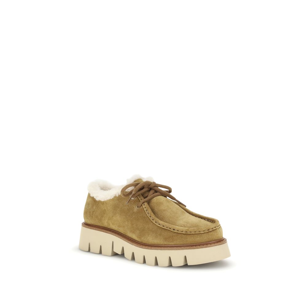 Pedro García Beige Leather Oxfords And Derbies | Regal Royce