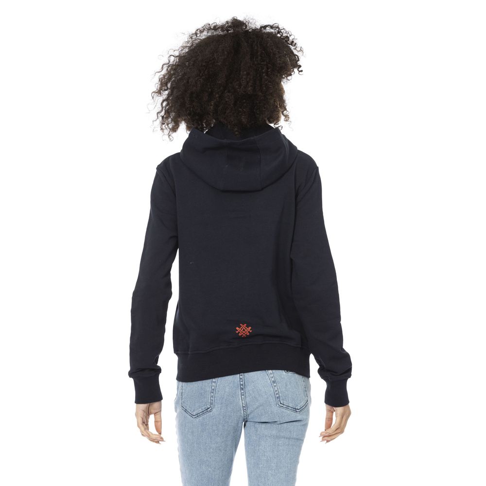 Mr&Mrs Italy Blue Cotton Women Sweatshirt | Regal Royce