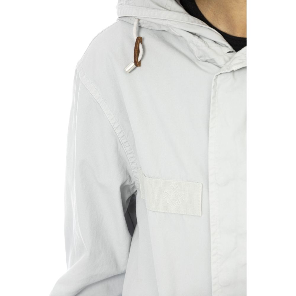Mr&Mrs Italy Silver Cotton Women Parka Jacket | Regal Royce