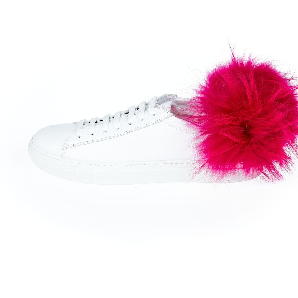 Mr&Mrs Italy White Lamb Leather Women Sneaker | Regal Royce