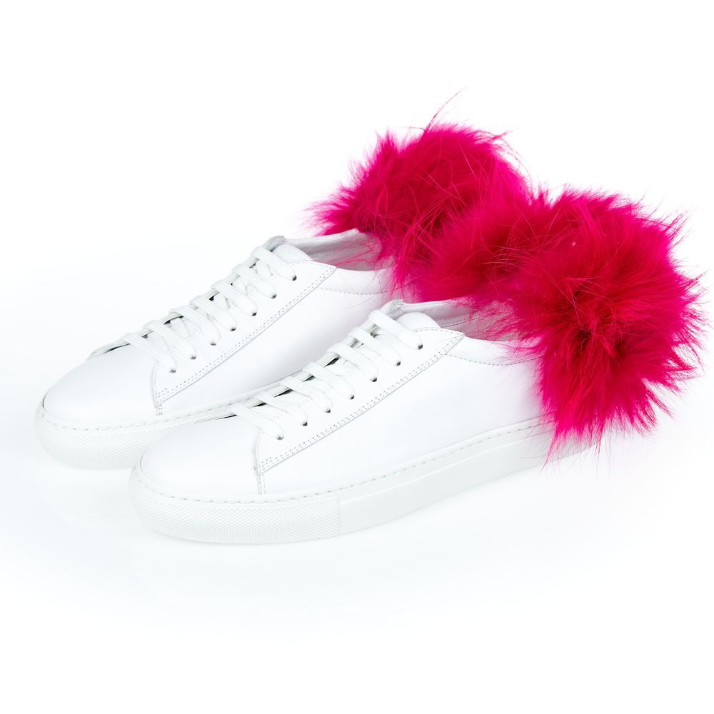 Mr&Mrs Italy White Lamb Leather Women Sneaker | Regal Royce