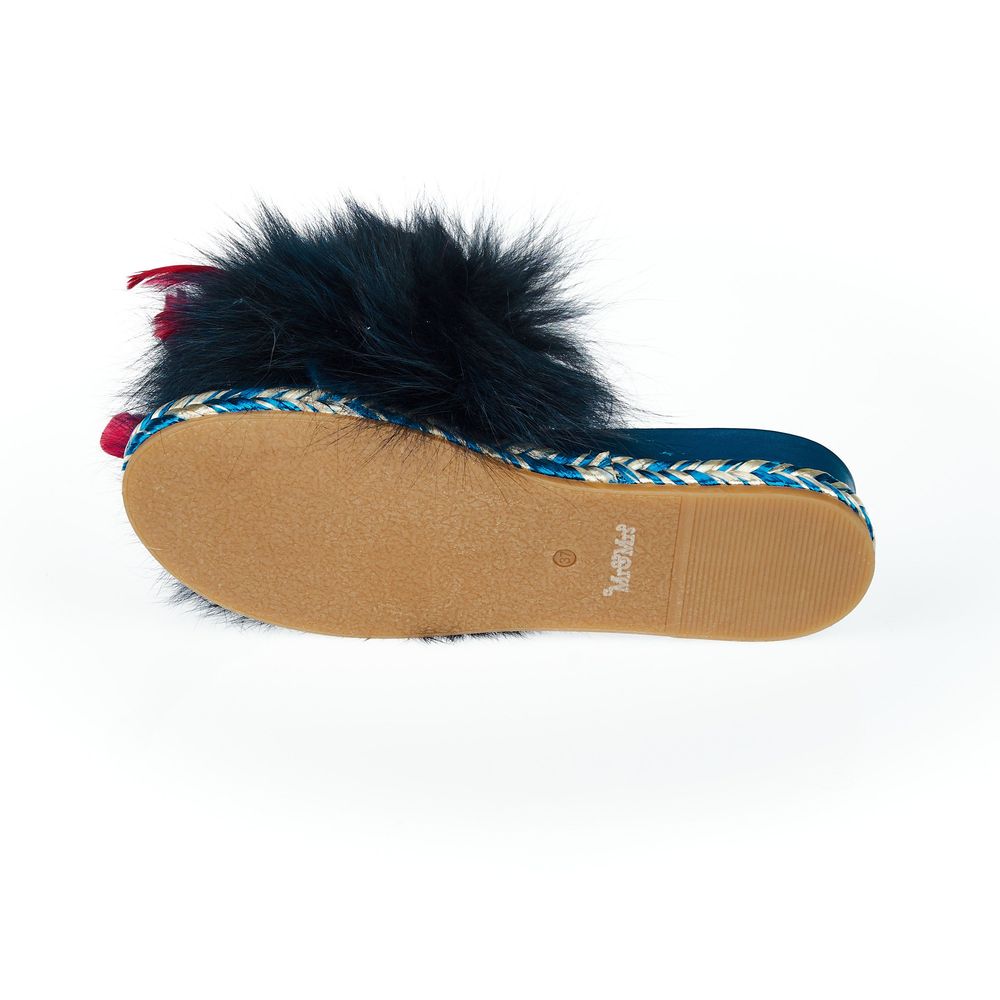 Mr&Mrs Italy Blue Lamb Leather Women Sandal | Regal Royce