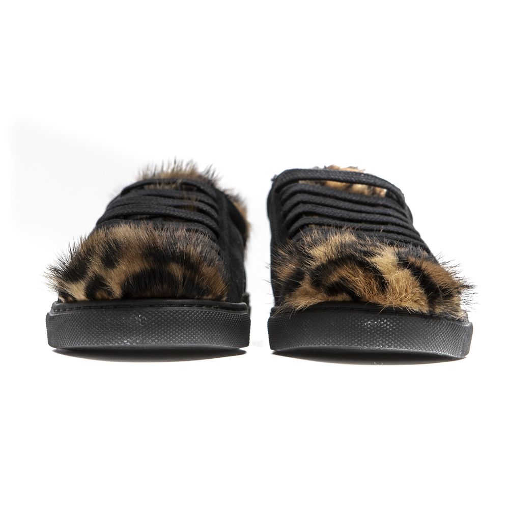 Mr&Mrs Italy Black Leather Women Sneaker | Regal Royce