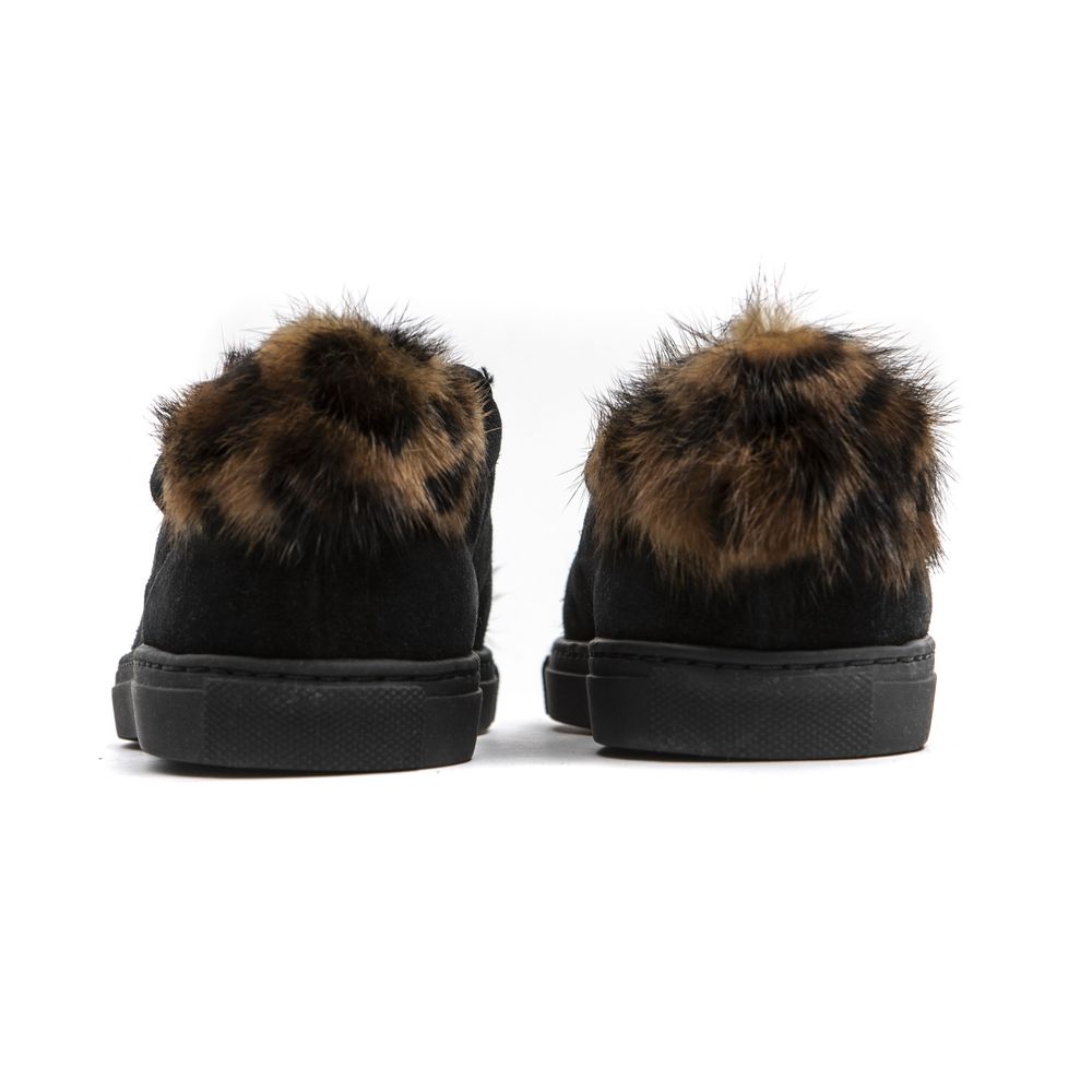 Mr&Mrs Italy Black Leather Women Sneaker | Regal Royce