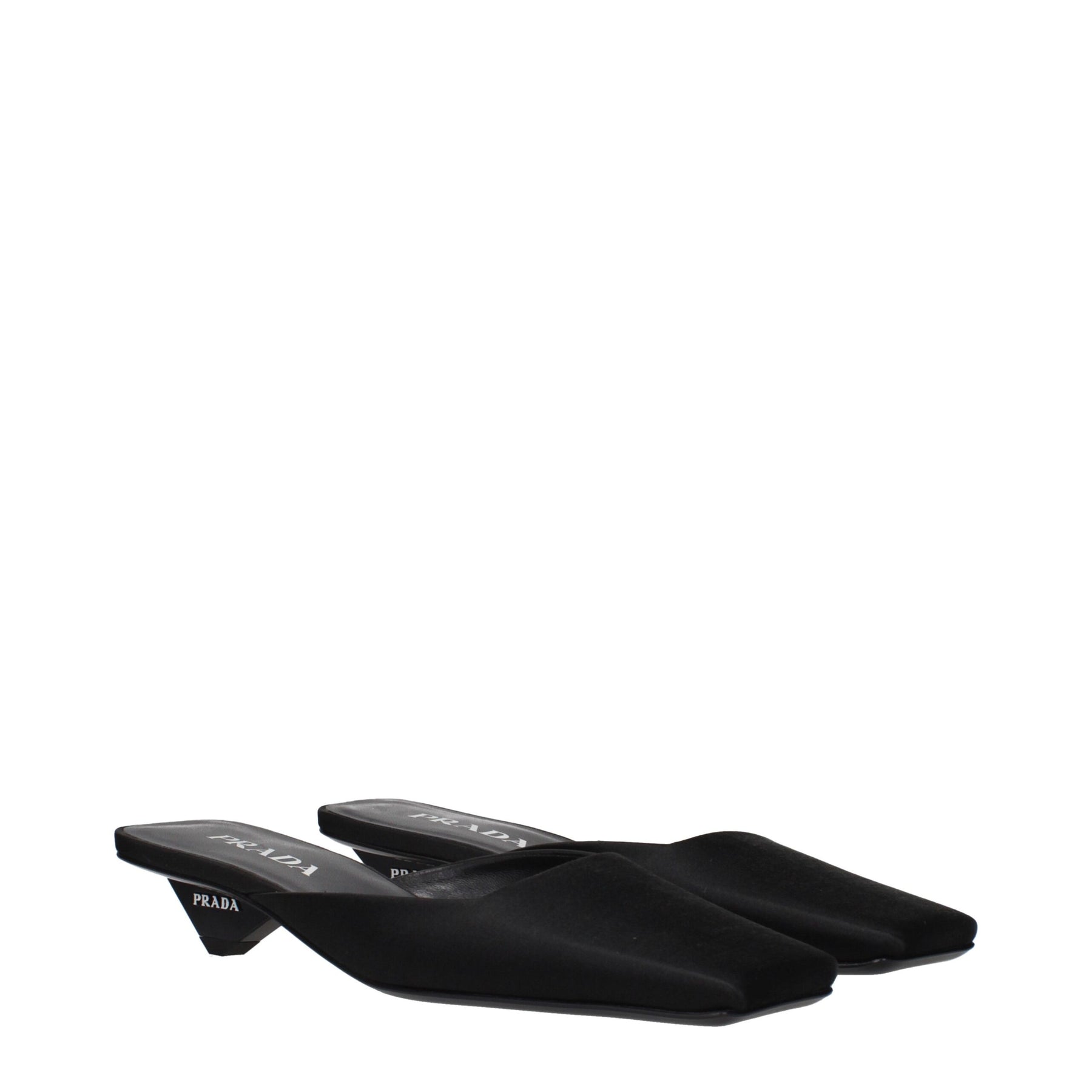 Prada Black Satin Flat Sandals | Regal Royce