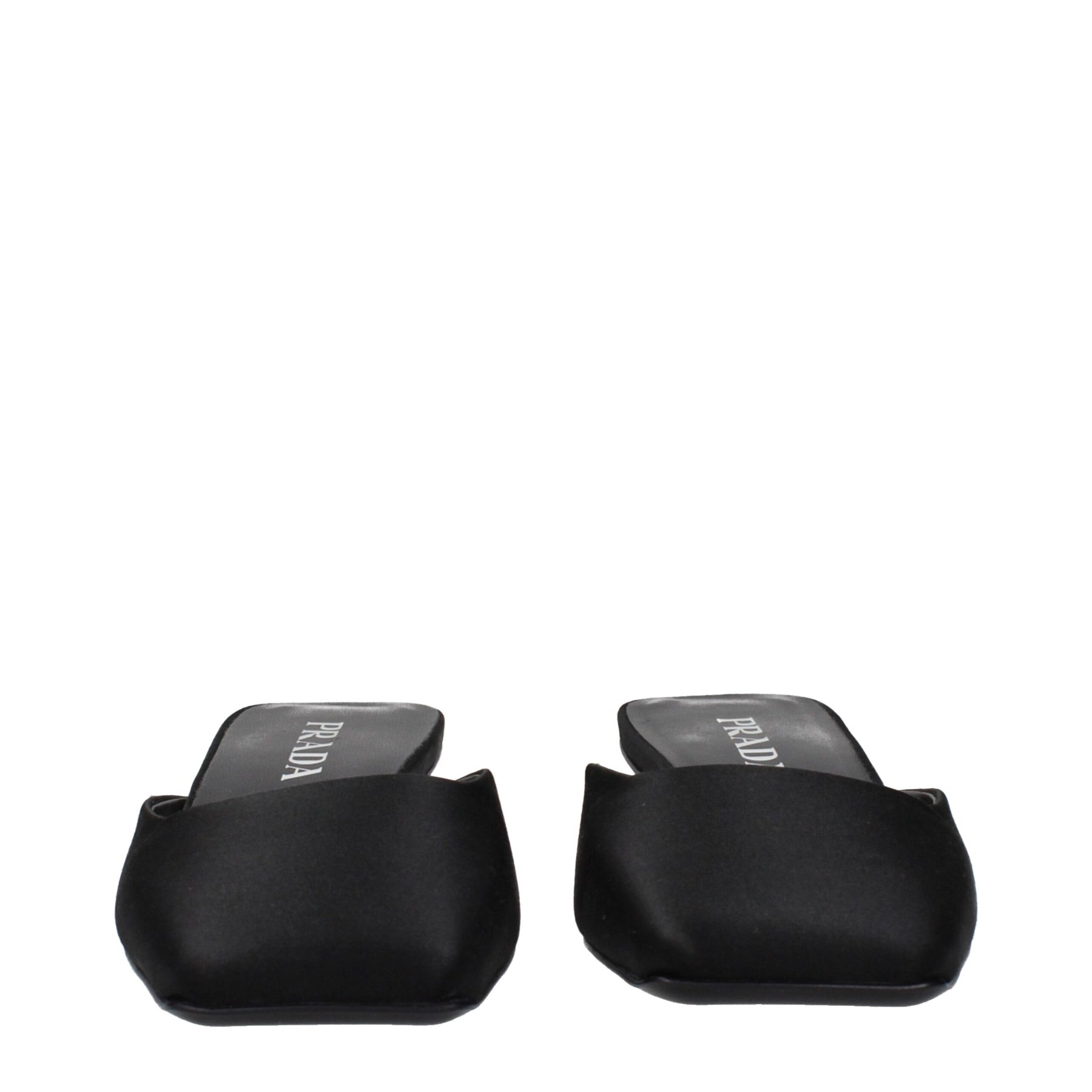 Prada Black Satin Flat Sandals | Regal Royce