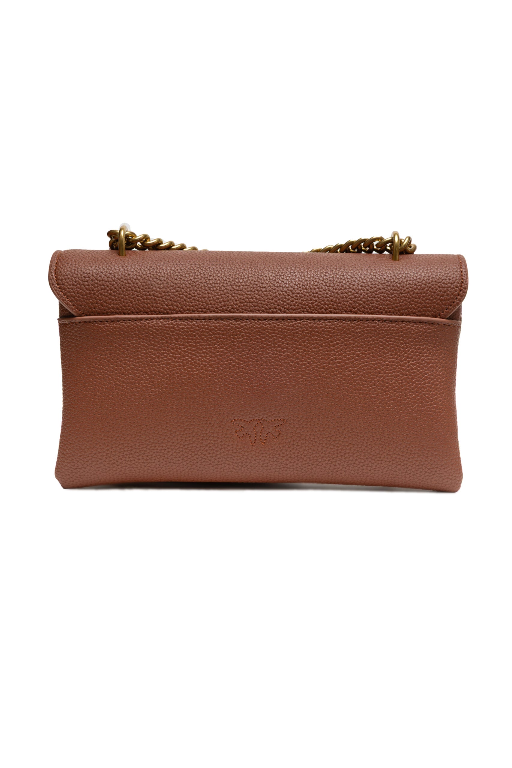 PINKO Brown Leather Love Boucle Riga Shoulder Bag | Regal Royce