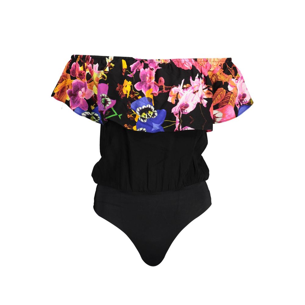 Desigual Black Viscose Women Bodysuit | Regal Royce