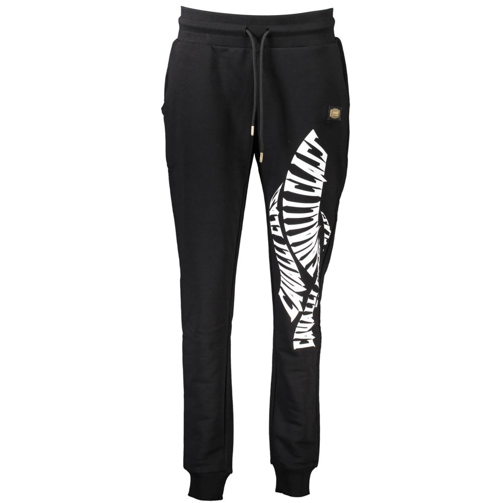 Cavalli Class Nero Cotton Women Sweatpants | Regal Royce