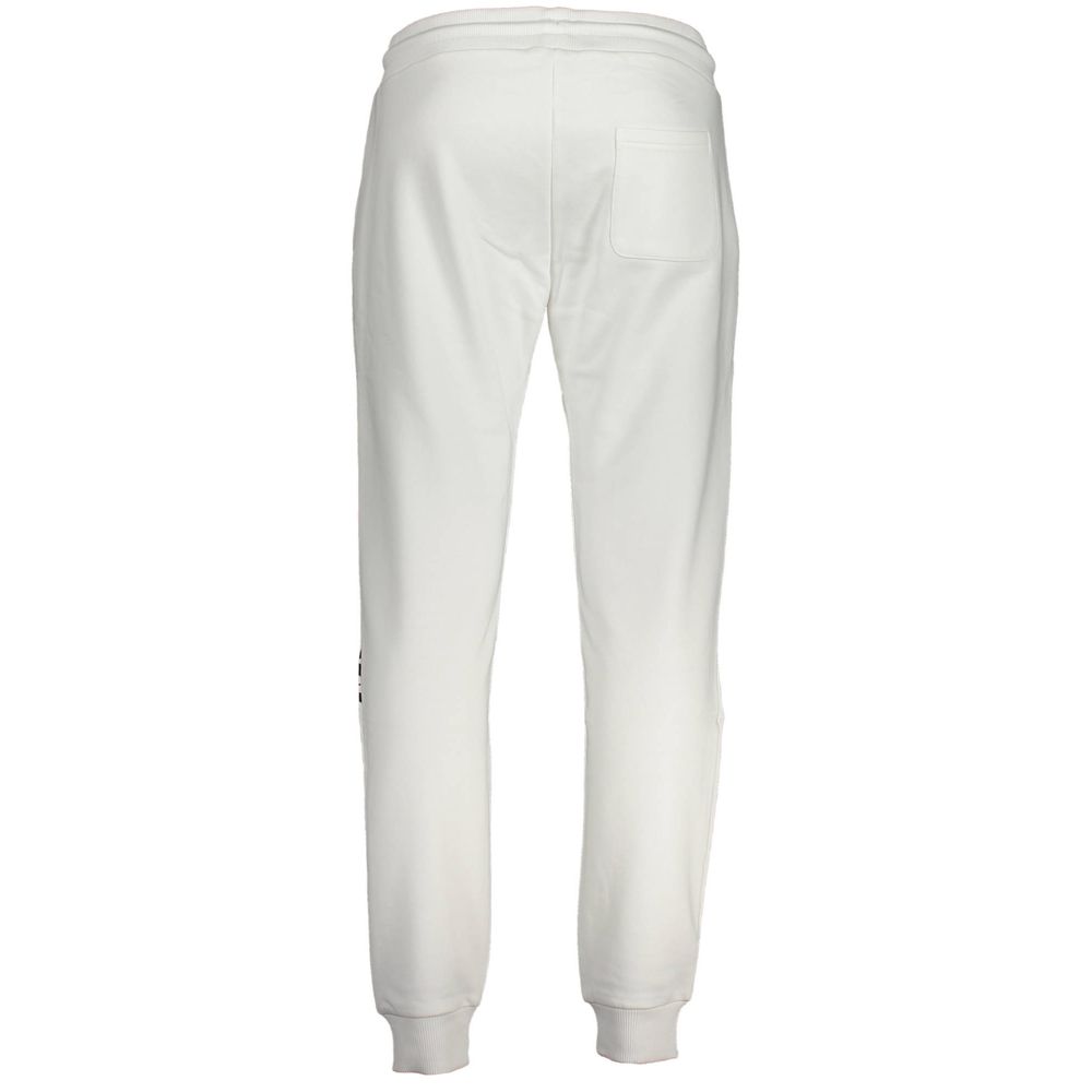 Cavalli Class Bianco Cotton Men Sport Pant | Regal Royce
