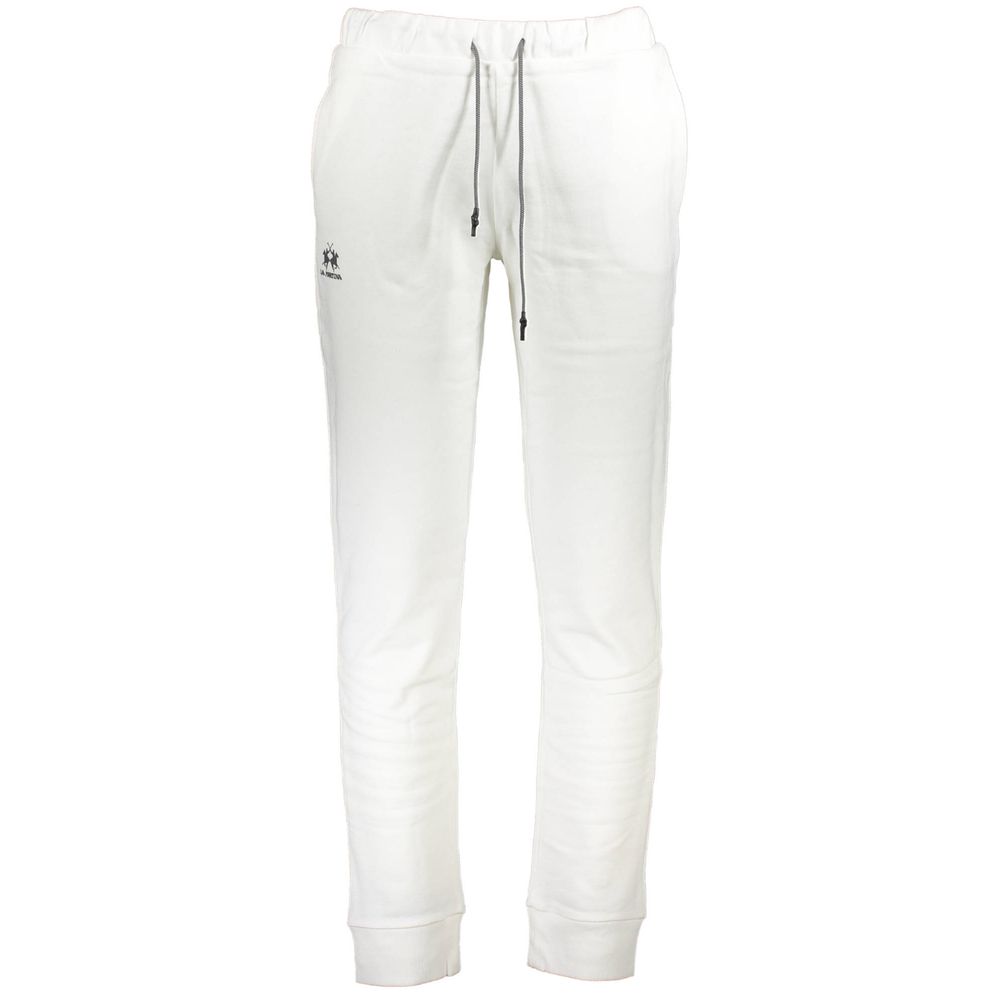 La Martina White Cotton Men's Track Pant | Regal Royce