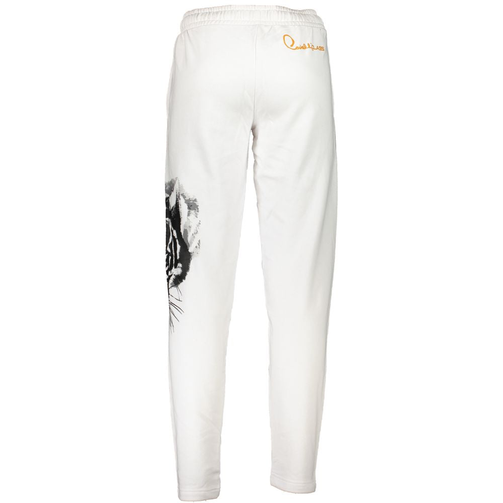Cavalli Class Bianco Cotton Men's Track Pant | Regal Royce