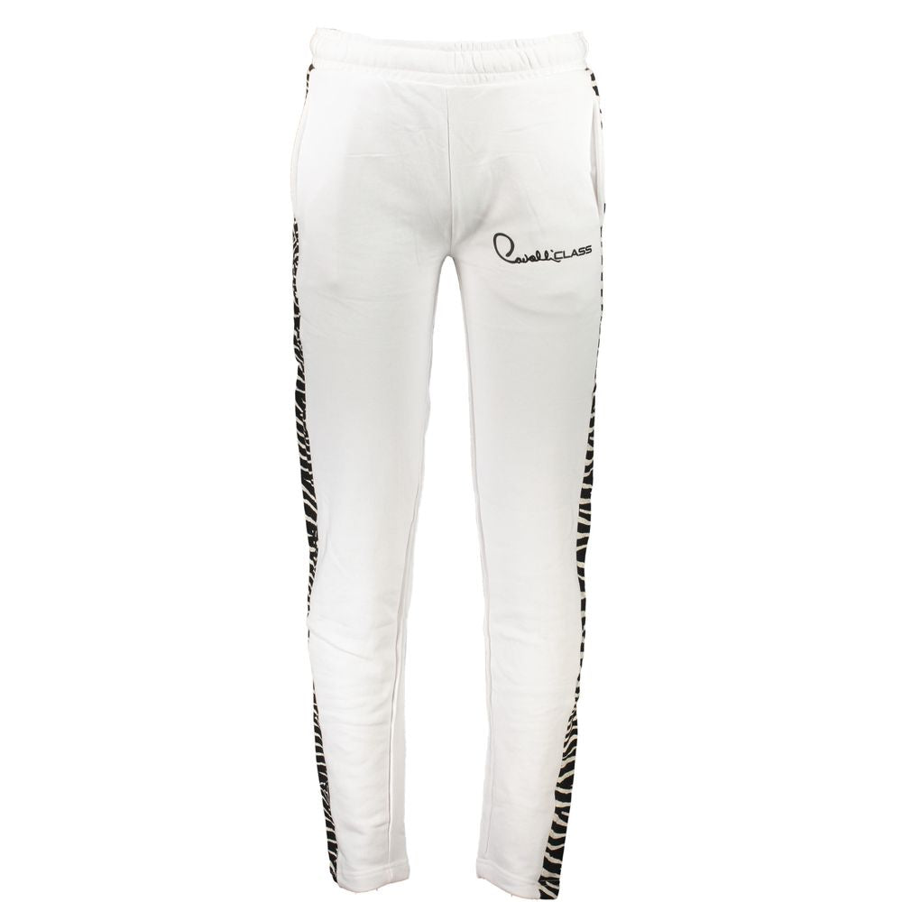 Cavalli Class White Cotton Men's Sweatpant | Regal Royce