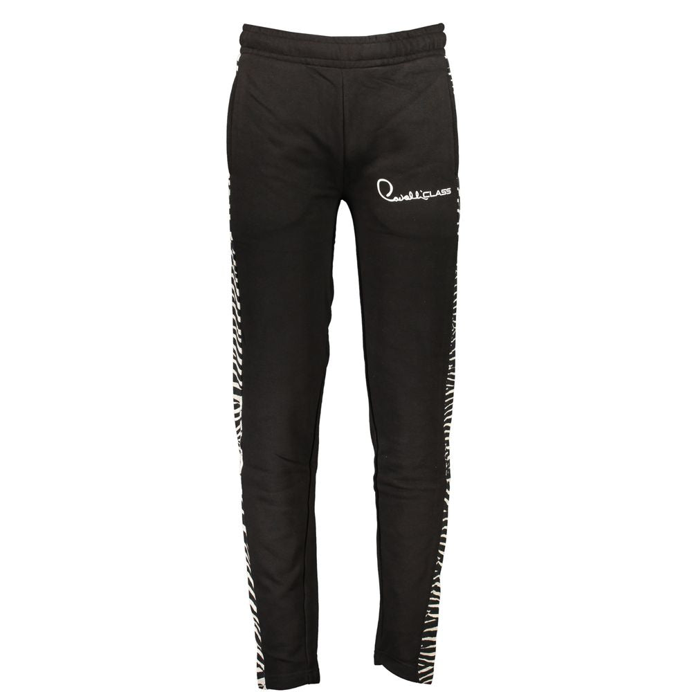 Cavalli Class Black Cotton Men's Sweatpants | Regal Royce