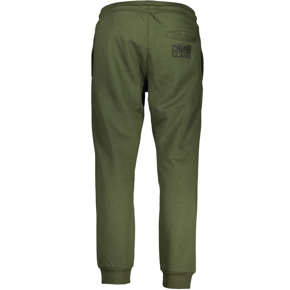 Cavalli Class Verde Polyester Men Sweatpant | Regal Royce