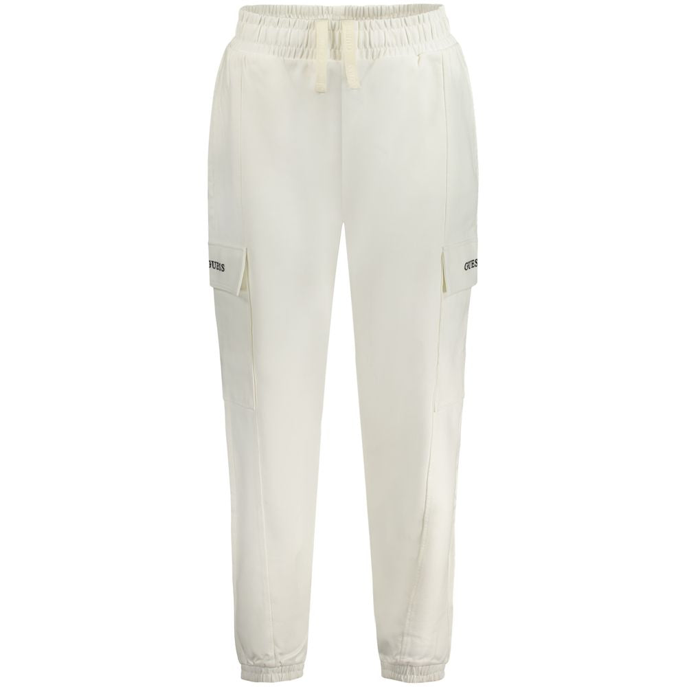 Guess Jeans White Cotton Women Sweatpant | Regal Royce