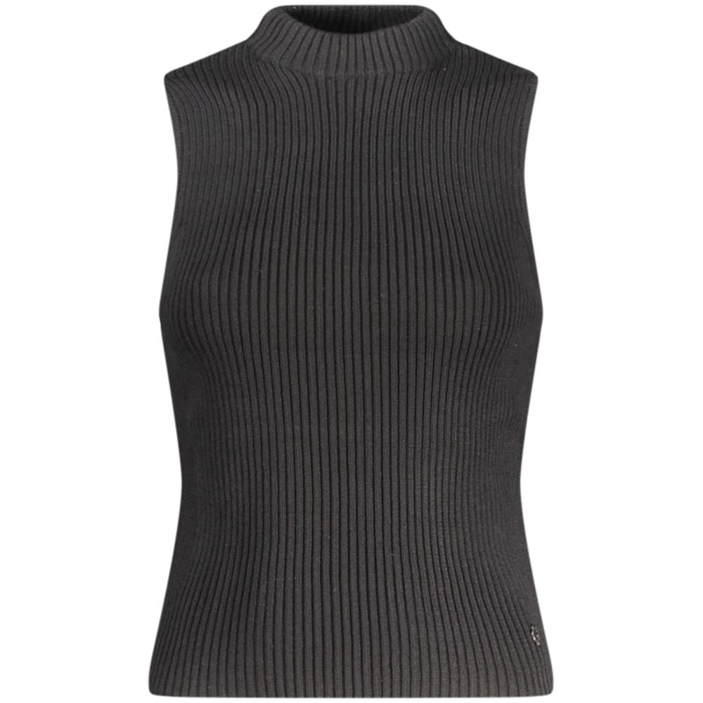 Guess Jeans Black Cotton Women Tank Top | Regal Royce