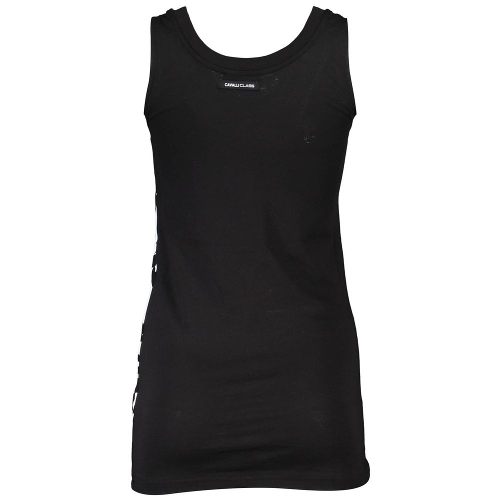 Cavalli Class Black Cotton Women Tank Top | Regal Royce