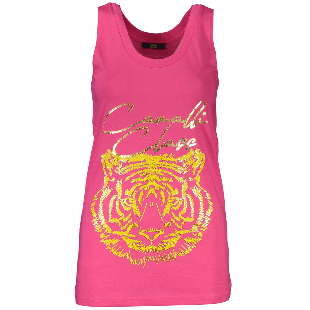 Cavalli Class Rosa Cotton Female Tank Top | Regal Royce