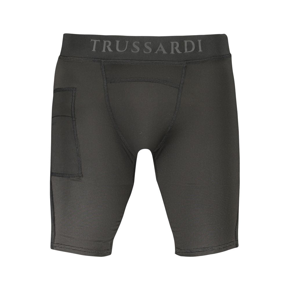 Trussardi Black Polyester Men's Workout Legging | Regal Royce