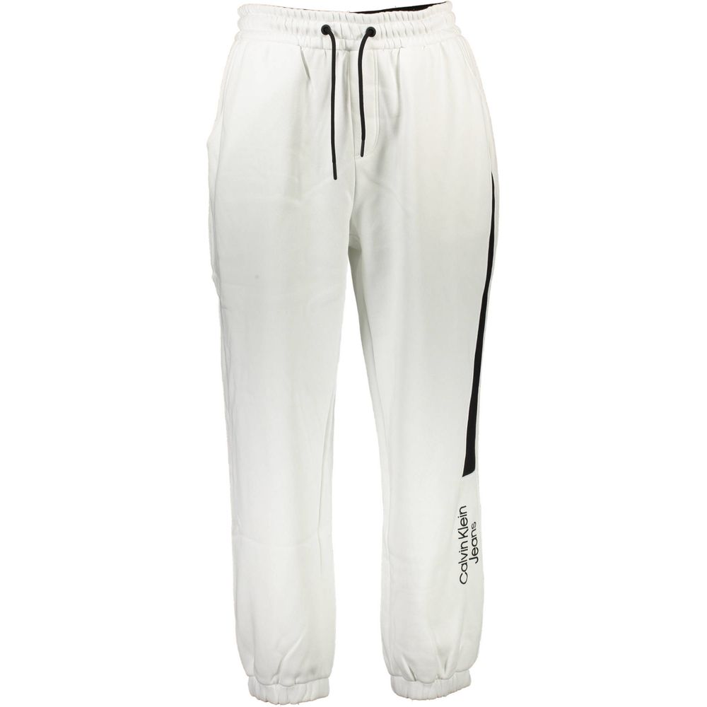 Calvin Klein White Cotton Men's Sport Trouser | Regal Royce