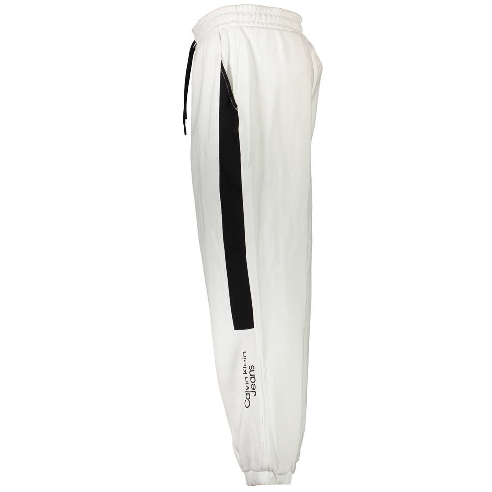 Calvin Klein White Cotton Men's Sport Trouser | Regal Royce