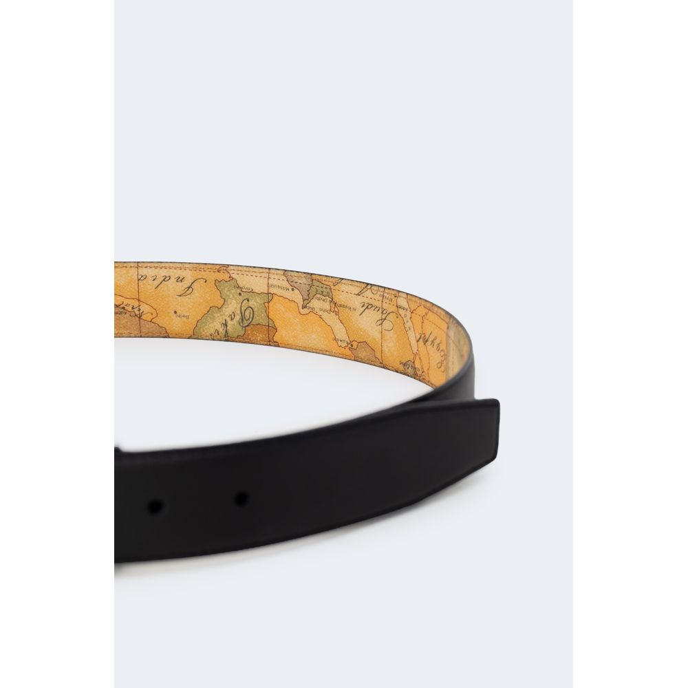 Alviero Martini Prima Classe Black Leather Regular Belt | Regal Royce