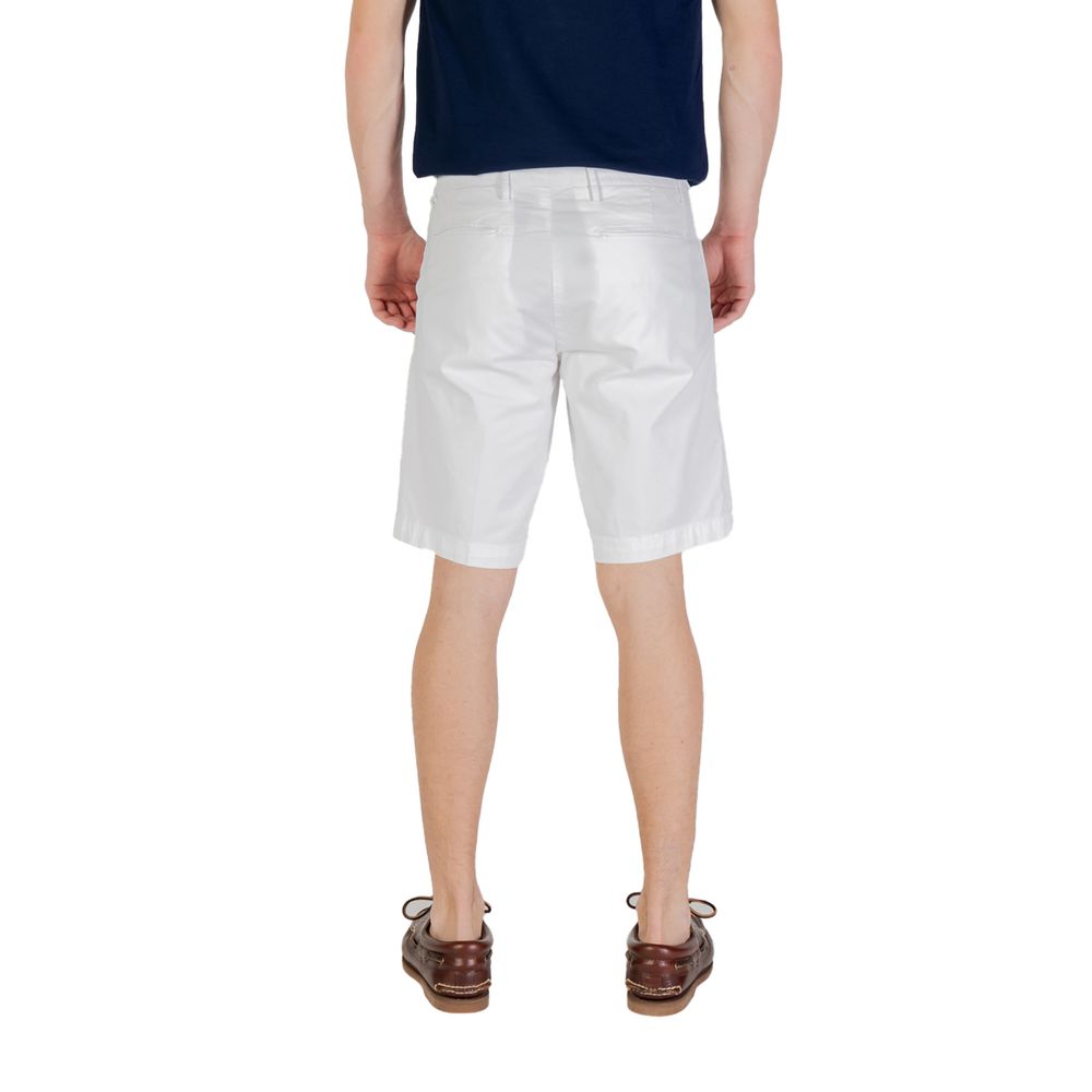 Borghese White Cotton Bermuda Shorts | Regal Royce