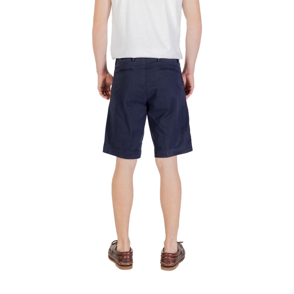Borghese Blue Cotton Bermuda Shorts | Regal Royce