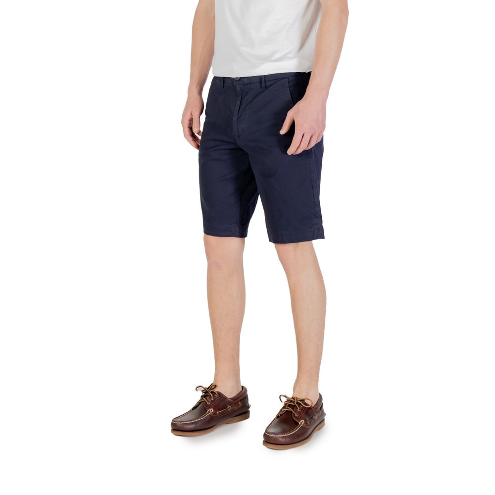 Borghese Blue Cotton Bermuda Shorts | Regal Royce