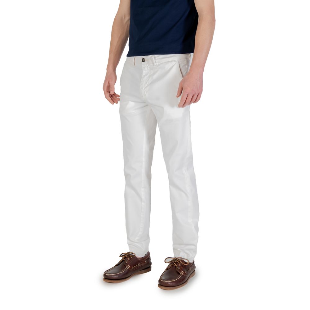 Borghese White Cotton Skinny Pants | Regal Royce