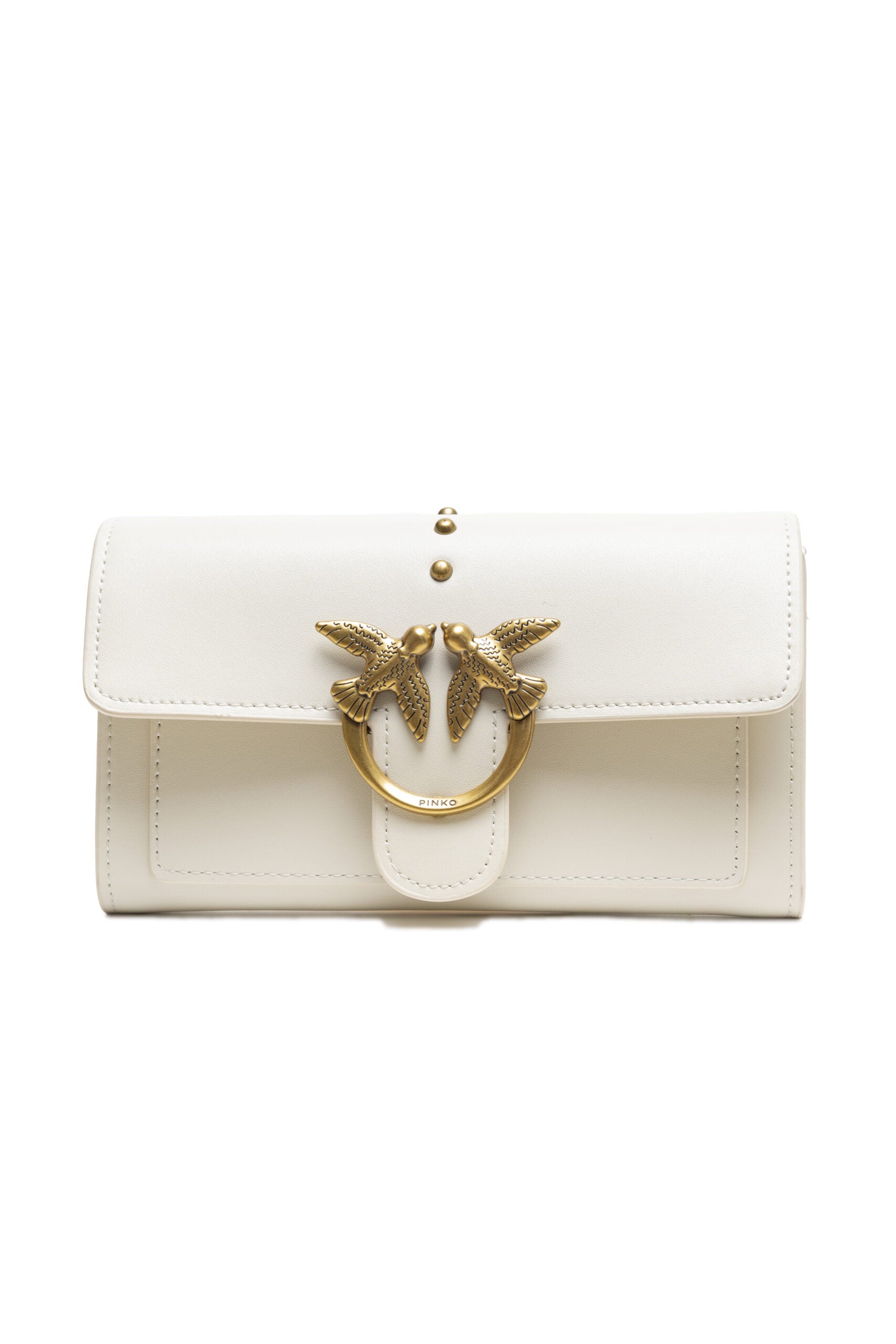 PINKO White Leather One Simply Love Mini Bag | Regal Royce