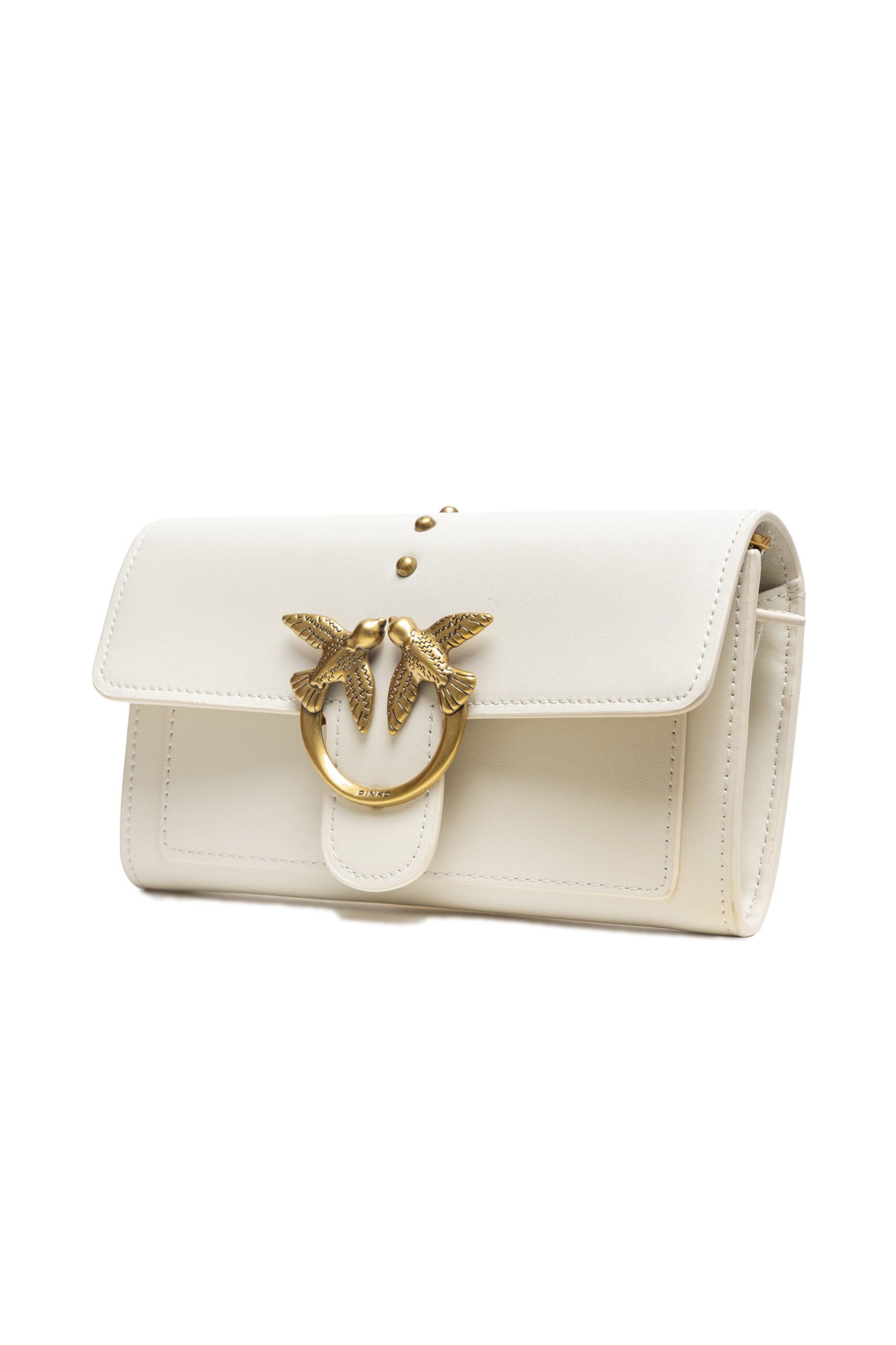 PINKO White Leather One Simply Love Mini Bag | Regal Royce
