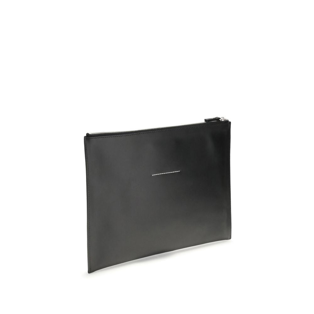 MM6 Black Calf Leather Bos Taurus Clutch Bag | Regal Royce