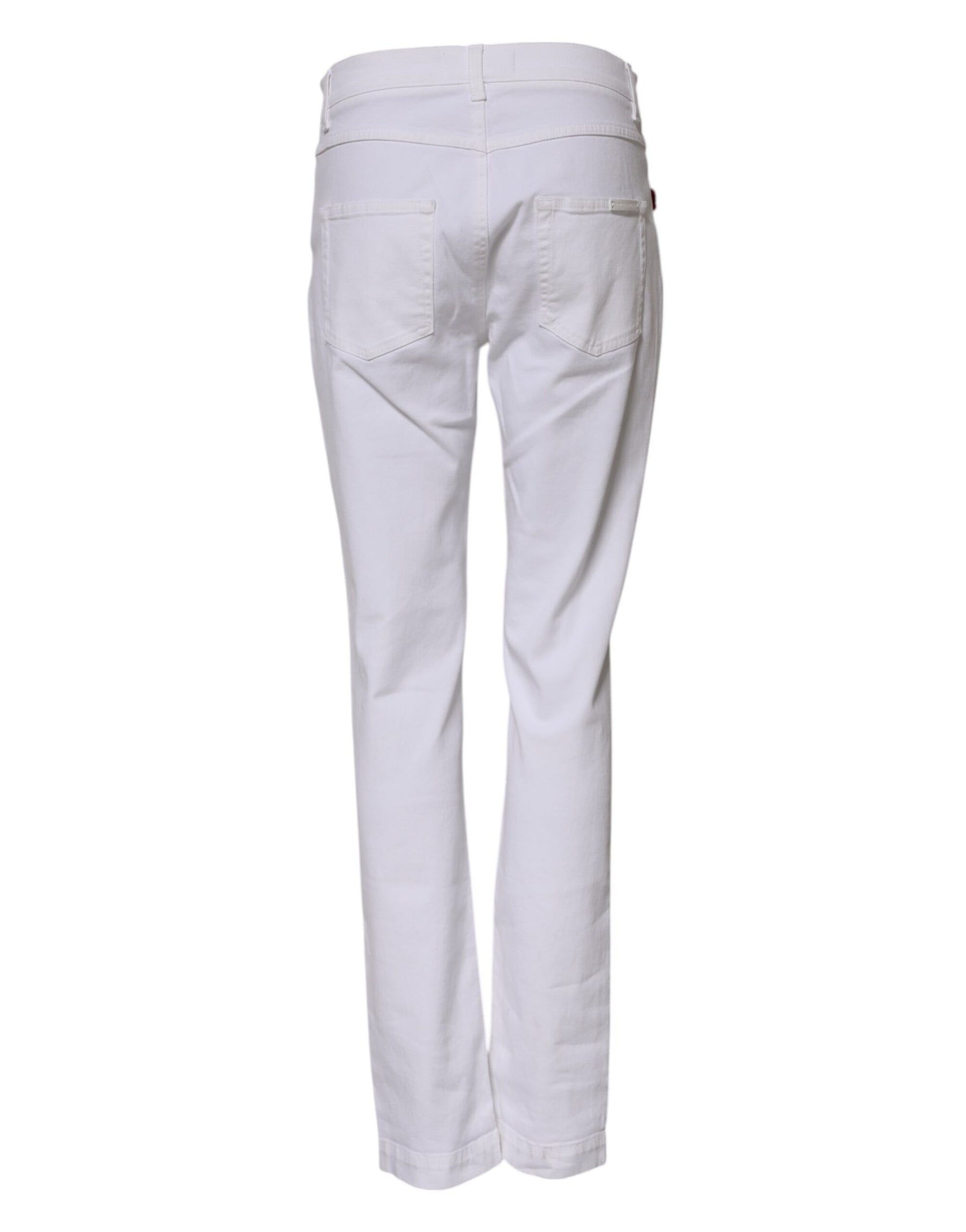 Dolce & Gabbana White Floral Sequined Embroid GIRLY Denim Jeans | Regal Royce