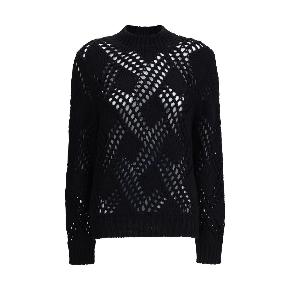 Jil Sander Black Fleece Wool Sweatshirt | Regal Royce