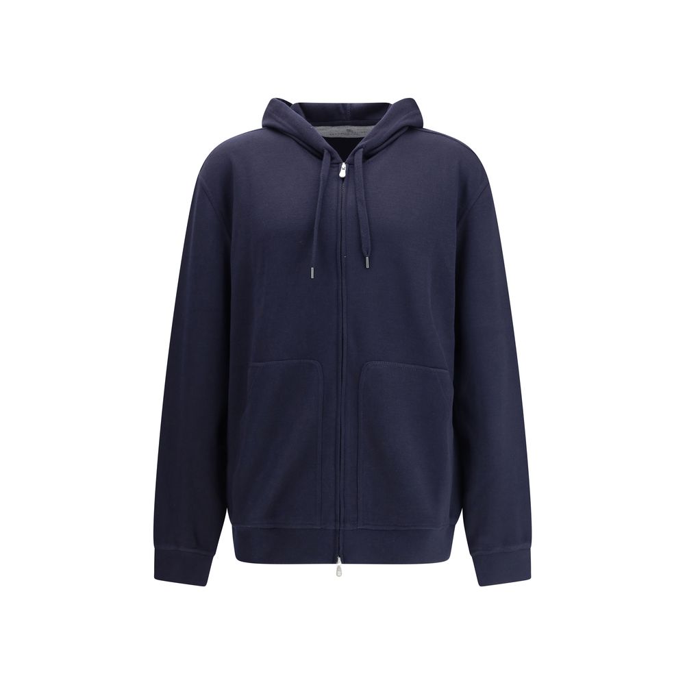 Brunello Cucinelli Blue Cashmere Sweatshirt | Regal Royce