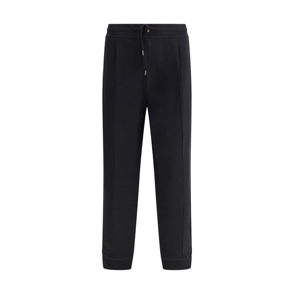 Brunello Cucinelli Black Cotton Joggers (Workout Pants) | Regal Royce
