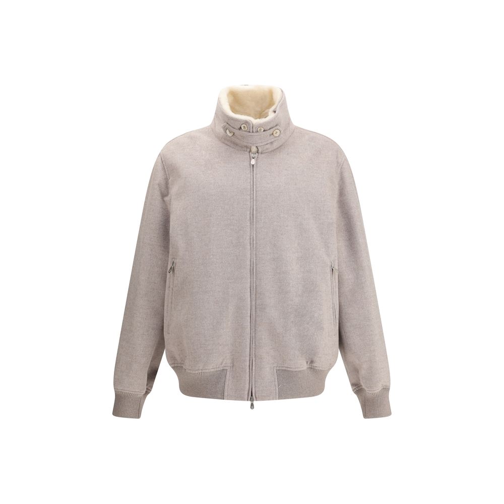 Brunello Cucinelli Beige Cashmere Bomber | Regal Royce