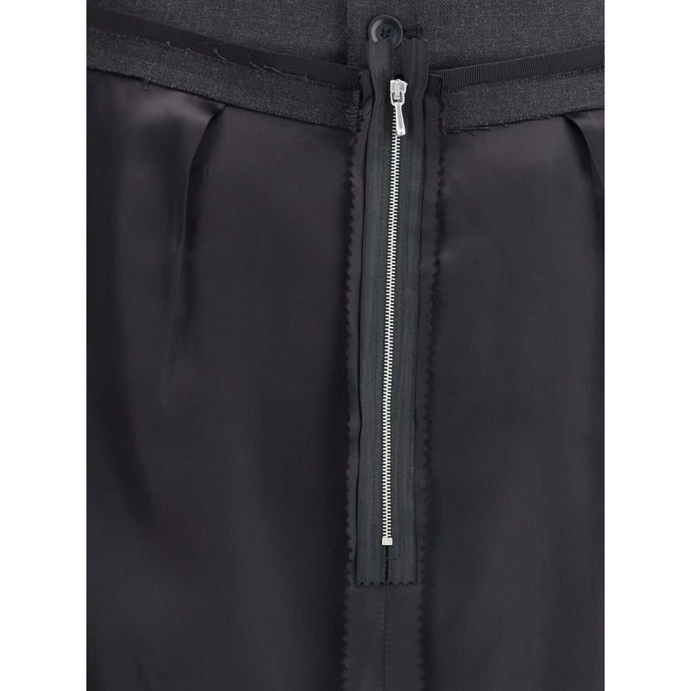 Margiela Black Polyester Midi Skirt | Regal Royce