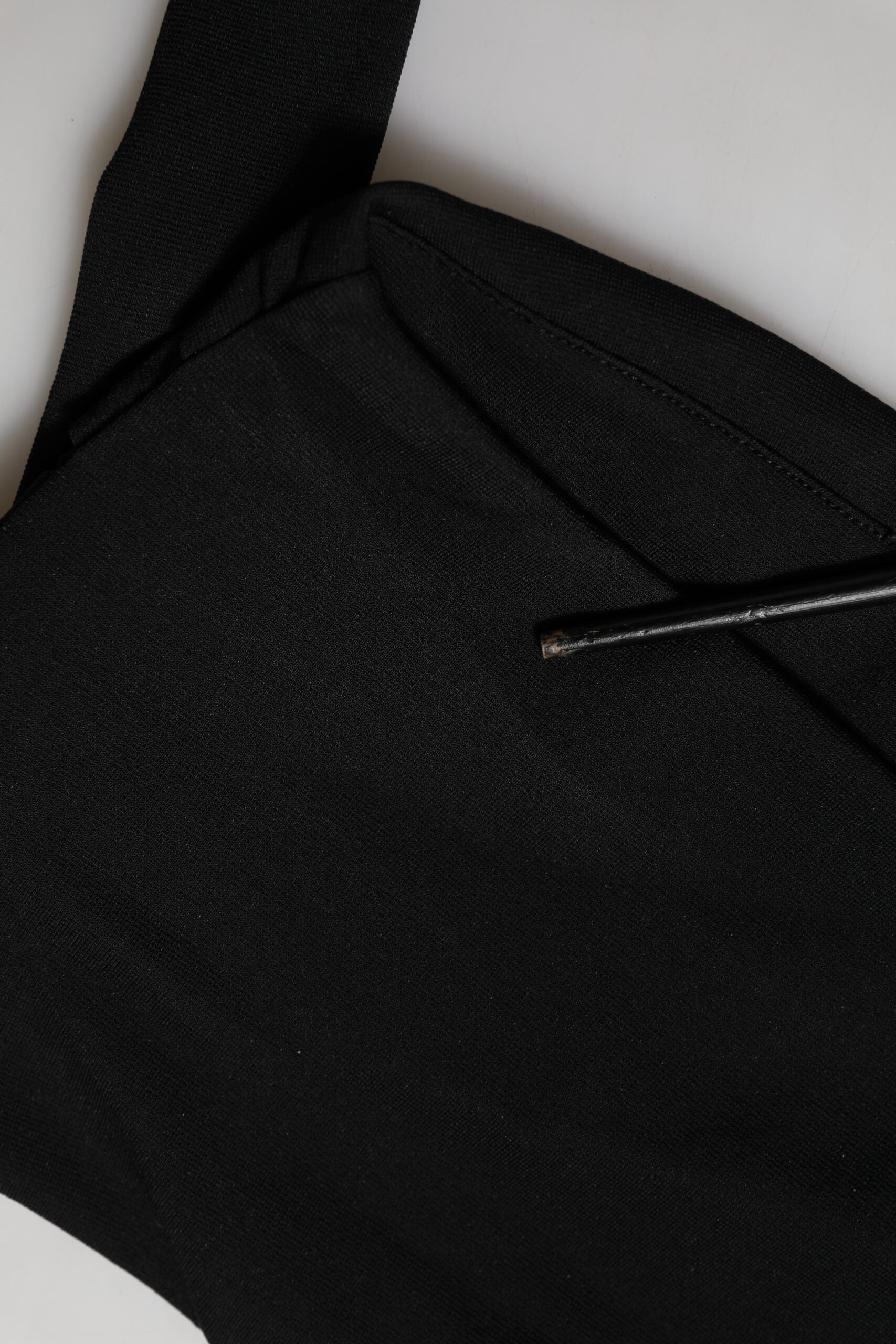 Dolce & Gabbana Black Viscose Halter Off Shoulder Cropped Top | Regal Royce