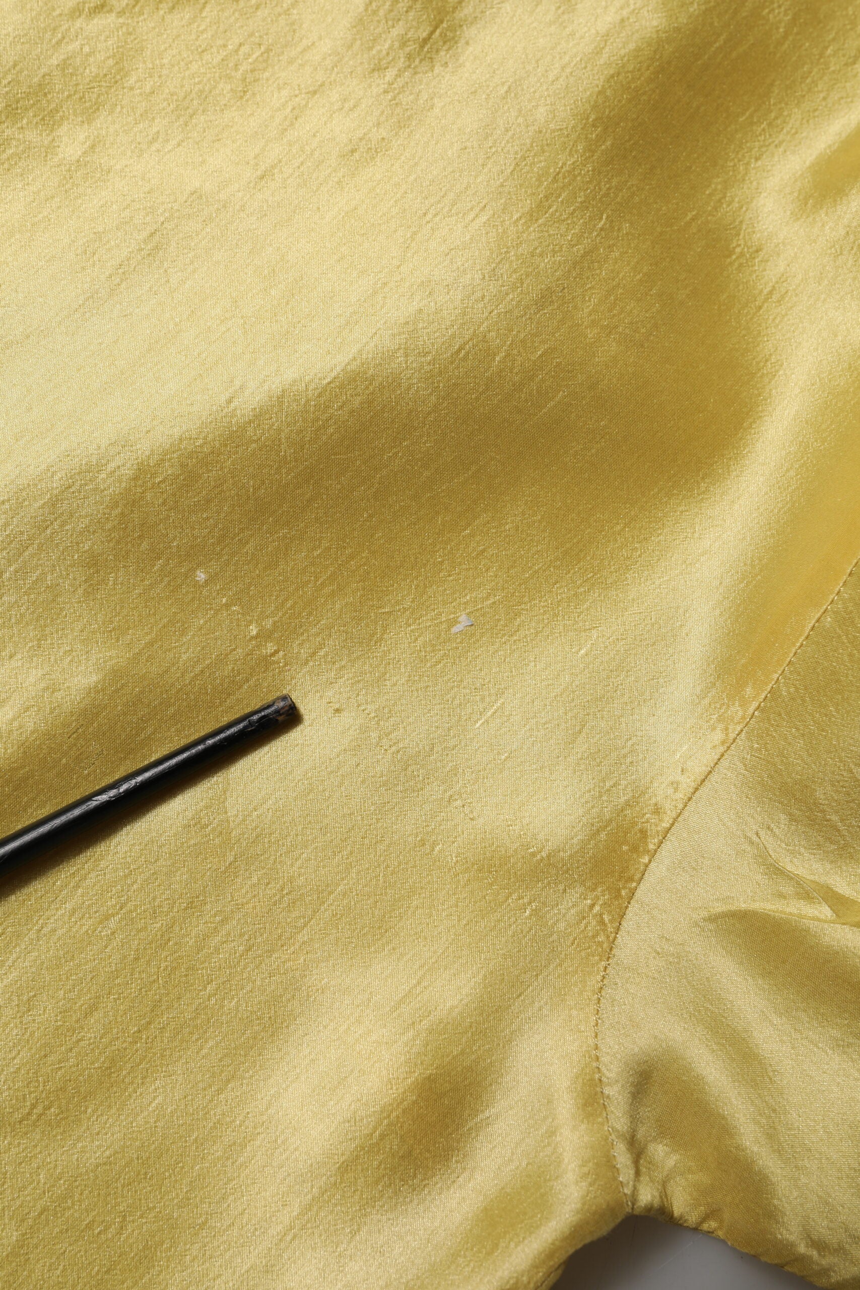 Dolce & Gabbana Yellow Silk Satin Floral Lace Short Sleeves Top | Regal Royce