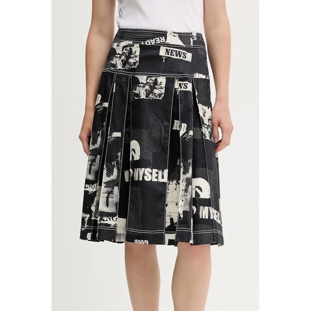 Desigual Black Cotton Women Skirt | Regal Royce